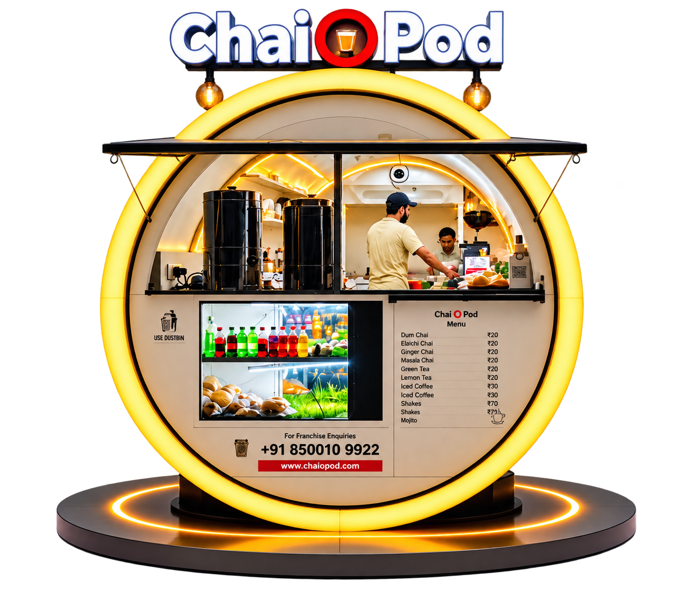 Chaiopod O-shaped café kiosk